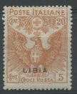 COLONIE LIBIA 1915/6 CROCE ROSSA IN BASSO *